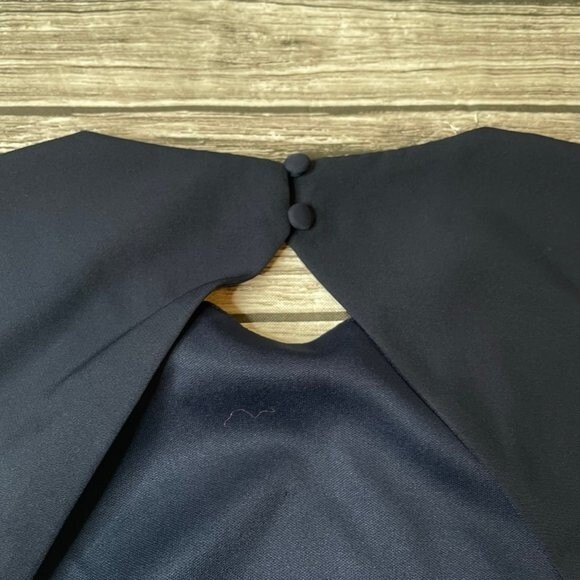 Lulus High Neck Open Back Dress Lace Details S SM Small Dark Navy Blue Mini Sexy - Picture 4 of 12